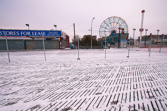 Coney Island in the Snow