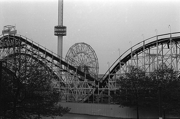 From the West 8th st Foot Bridge, 1978