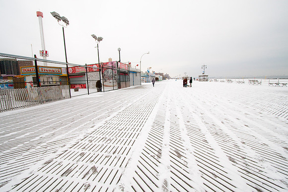 Coney Island in the Snow