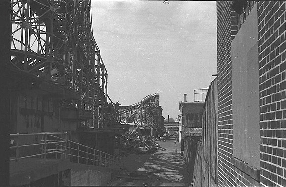 Remains of the Tornado from back alley, March 1978