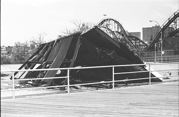 Ruins of Antique Car Ride, Boardwalk, July 1983