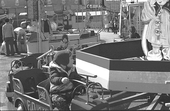 Fire Engine kiddie ride,  Astroland, March 1978