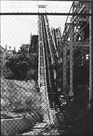 Up the Thunderbolt coaster, July 1983