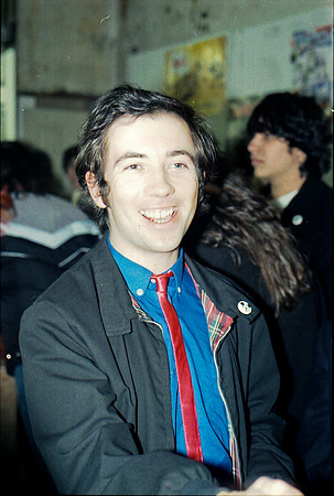 Pete Shelley in-store record signing for his 1st solo LP AFTER The Buzzcocks