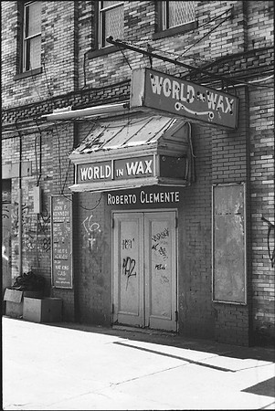 World in Wax (opposite Surf Hotel), Henderson Walk & Bowery, July 1983