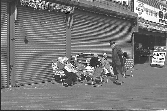 Folks by Ruby's Bar, Boardwalk, March 1978