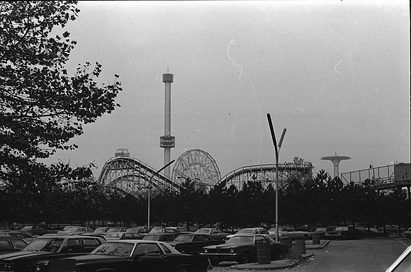From the West 8th st Foot Bridge, 1978