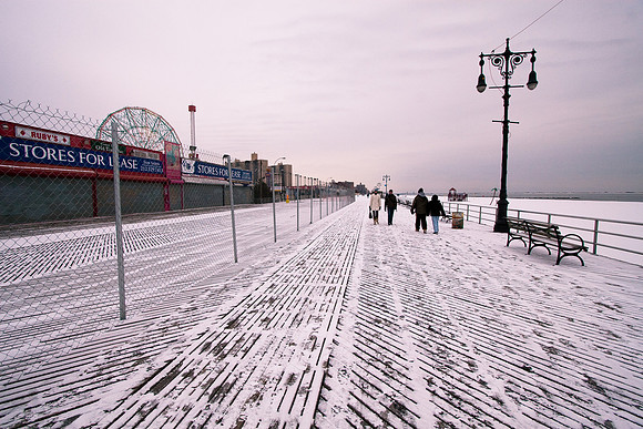 Coney Island in the Snow