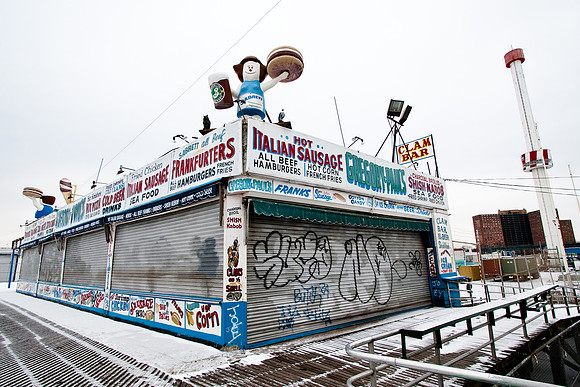 Coney Island in the Snow