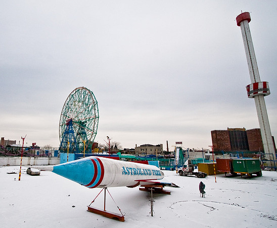 Coney Island in the Snow