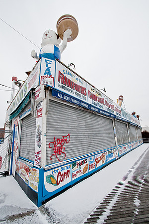 Coney Island in the Snow