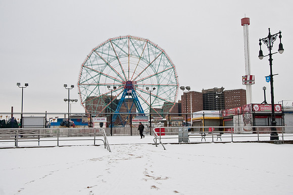 Coney Island in the Snow