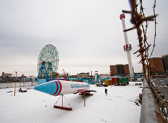 Coney Island in the Snow